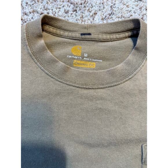 CARHARTT  Mens short sleeve T-Shirt, Brown/Tan, size M, Cotton, Workwear - Picture 4 of 8